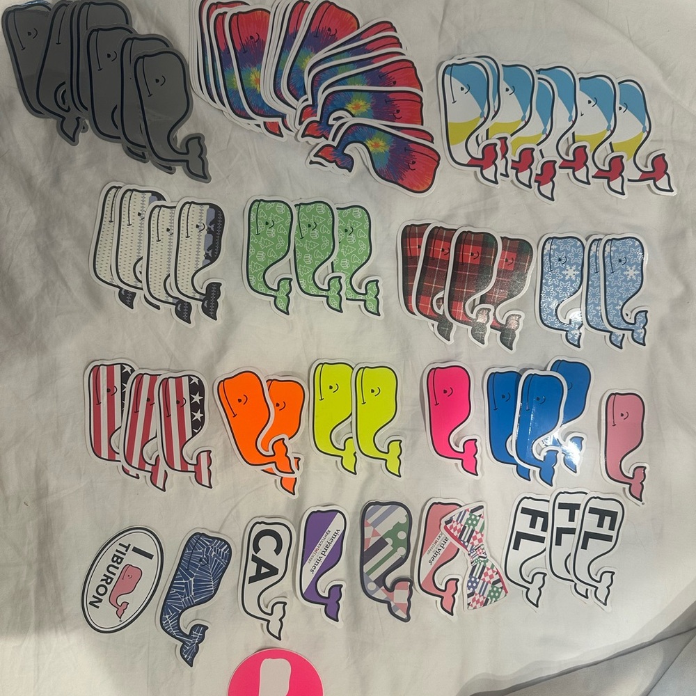 Vineyard Vines Whale Stickers - Multicolor Collection